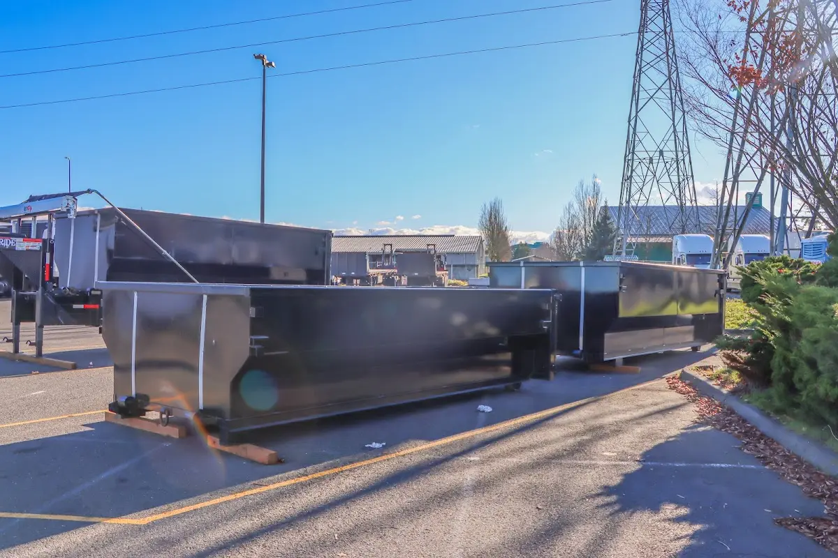 Roll-off dumpster ready for waste disposal at job site for Residential Dumpster Rental in Conyers